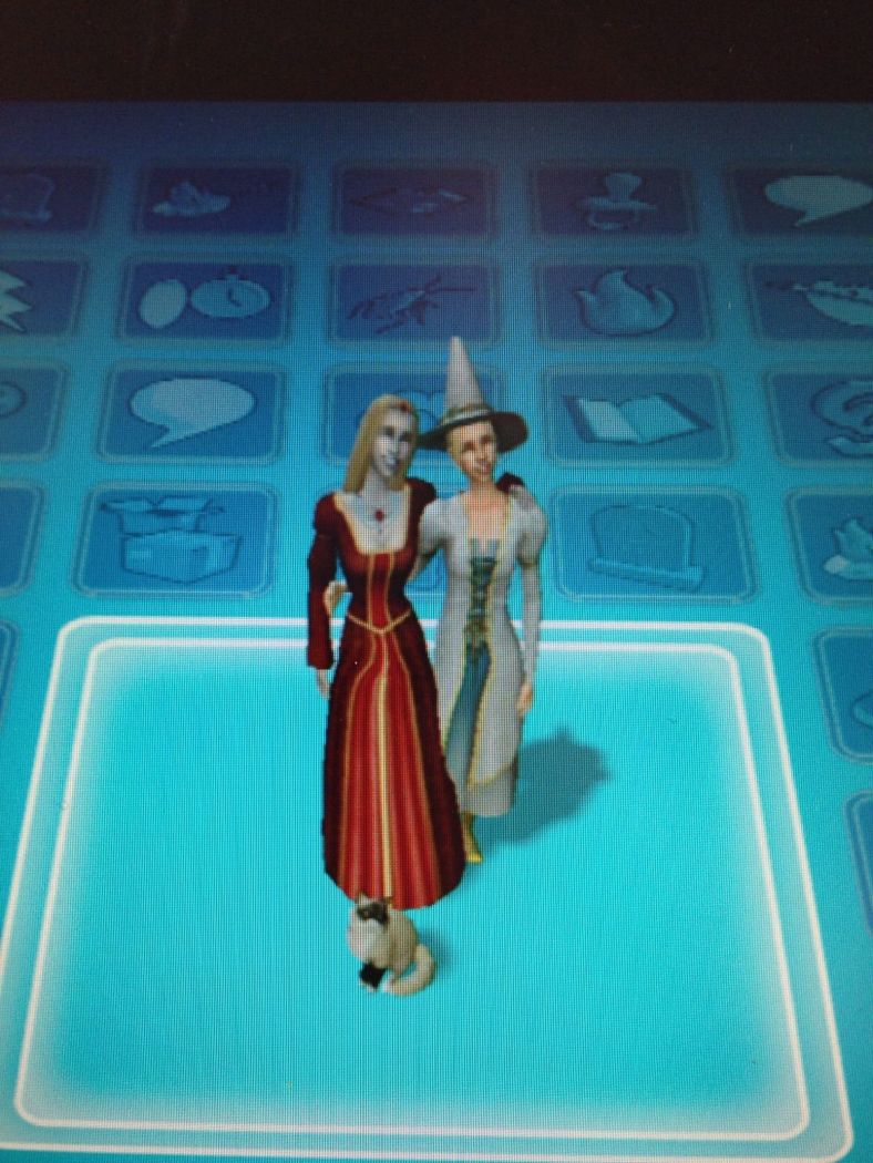 Countess Lisa, Bella Donna, and their cat, Elphaba.